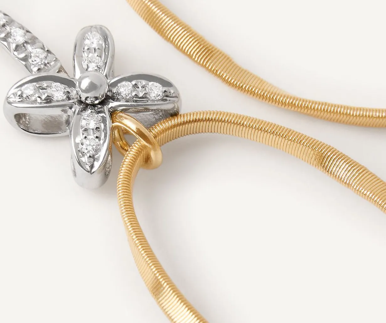 Diamond Pendant Earrings With Floral Elements|Marco Bicego Outlet