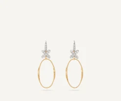 Diamond Pendant Earrings With Floral Elements|Marco Bicego Outlet