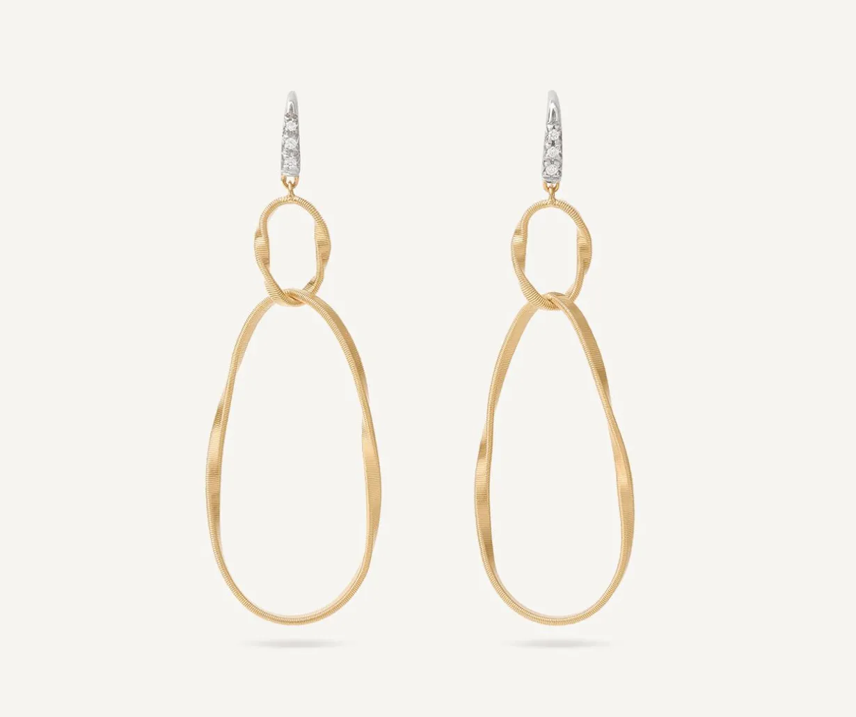 Diamond-Studded Drop Earrings|Marco Bicego Shop