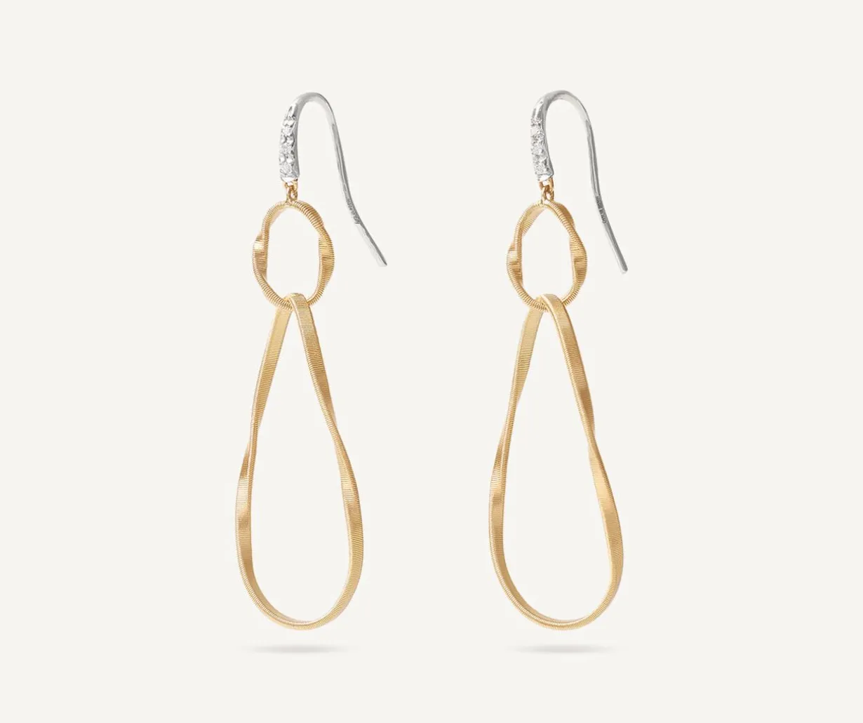 Diamond-Studded Drop Earrings|Marco Bicego Shop