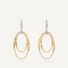 Diamond-Studded Earrings With Ovals|Marco Bicego New