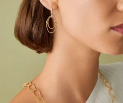 Diamond-Studded Earrings With Ovals|Marco Bicego New
