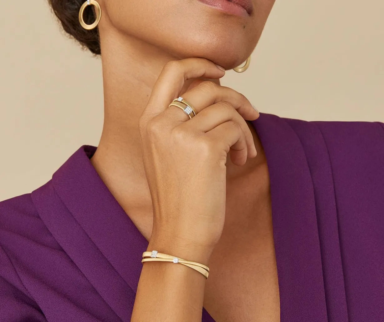 Double Band Diamond Pave Ring|Marco Bicego Best
