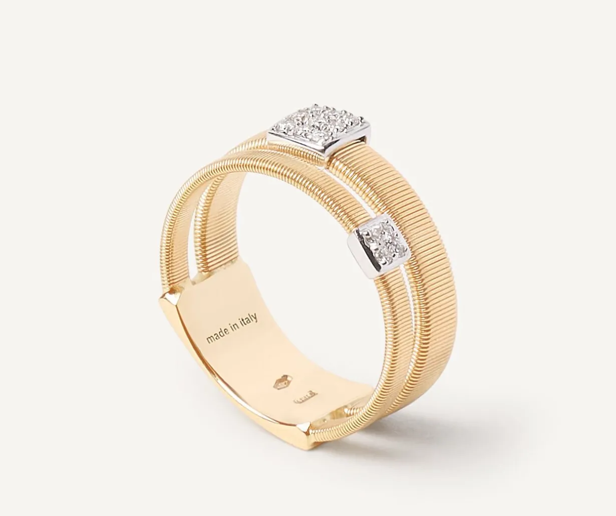 Double Band Diamond Pave Ring|Marco Bicego Best