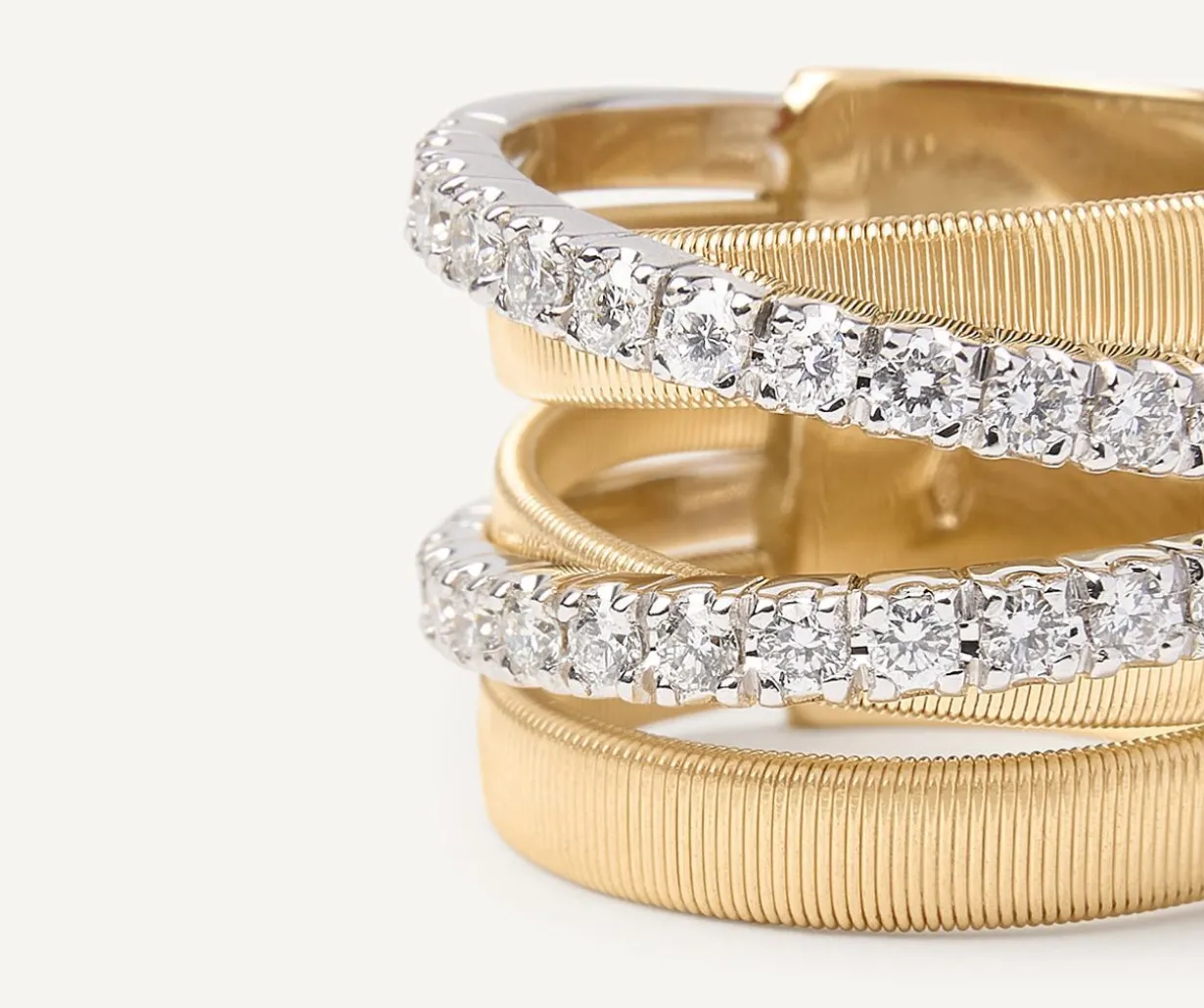 Double-Band Diamond Ring, Large|Marco Bicego Online