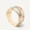Five-Band Ring With Diamond-Studded Plaques|Marco Bicego Clearance