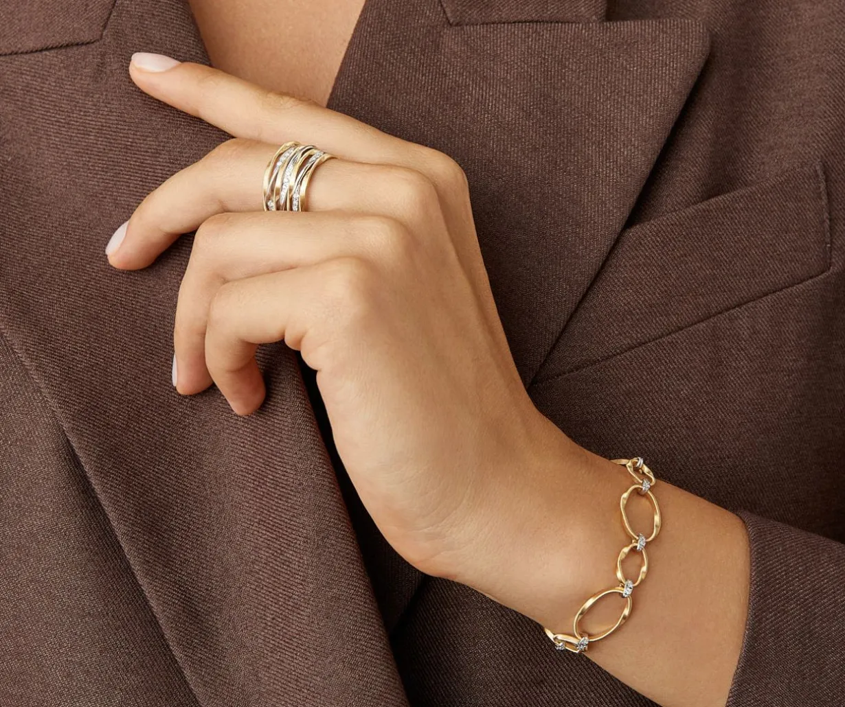 Flat Diamond Bracelet|Marco Bicego Clearance