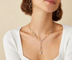 Floral Diamond Pave Lariat Necklace|Marco Bicego Hot
