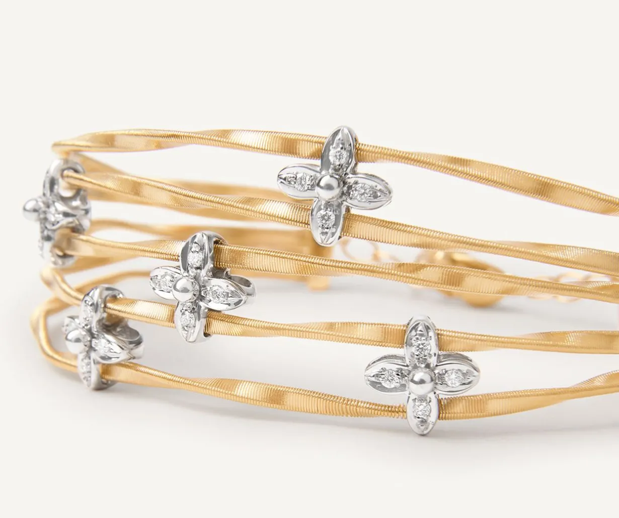 Floral Diamond Pave Multi-Strand Bangle|Marco Bicego Flash Sale