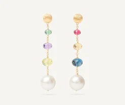 Gemstone And Pearl Drop Earrings|Marco Bicego Best Sale