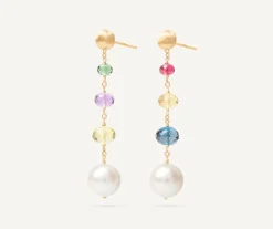 Gemstone And Pearl Drop Earrings|Marco Bicego Best Sale