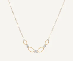 Gold Chain Necklace With Floral Diamond Elements|Marco Bicego Hot