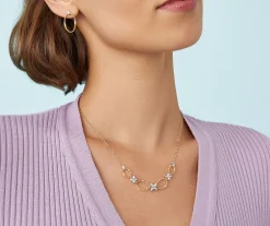 Gold Chain Necklace With Floral Diamond Elements|Marco Bicego Hot