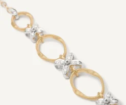 Gold Chain Necklace With Floral Diamond Elements|Marco Bicego Hot