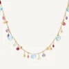 Gold Chain Necklace With Multicoloured Gemstones|Marco Bicego Flash Sale