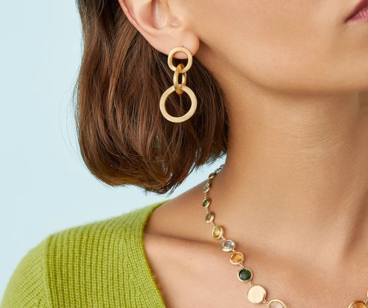 Gold Chandelier Earrings With Three Elements|Marco Bicego Cheap