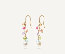 Gold Drop Earrings With Diamonds, Pearls And Gemstones|Marco Bicego Best Sale