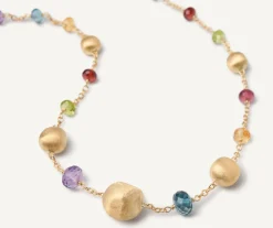 Gold Necklace With Multicoloured Gemstones|Marco Bicego Cheap