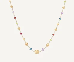 Gold Necklace With Multicoloured Gemstones|Marco Bicego Cheap