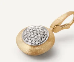 Gold Pendant With Pave Diamonds, Small|Marco Bicego New