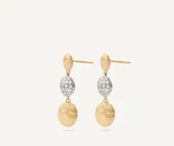 Gold Triple Earrings With Diamonds|Marco Bicego Cheap