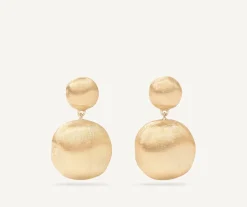 Gold Two-Bead Drop Earrings|Marco Bicego Outlet