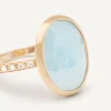 18Kt Yellow Gold Aquamarine And Diamond Ring|Marco Bicego Discount