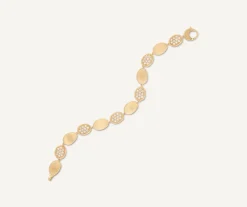 18Kt Yellow Gold Diamond Alternating Pave Bracelet|Marco Bicego Fashion