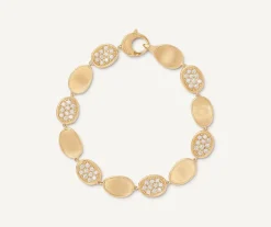 18Kt Yellow Gold Diamond Alternating Pave Bracelet|Marco Bicego Fashion