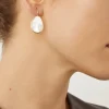 18Kt Yellow Gold Earrings With White Mother-Of-Pearl And Diamonds|Marco Bicego Discount