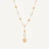 18Kt Yellow Gold Lariat Necklace With Mother-Of-Pearl And Diamonds|Marco Bicego Sale