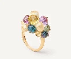 18Kt Yellow Gold Mixed Gemstone Cocktail Ring|Marco Bicego Fashion