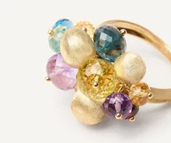 18Kt Yellow Gold Mixed Gemstone Cocktail Ring|Marco Bicego Fashion