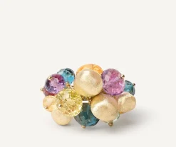 18Kt Yellow Gold Mixed Gemstone Cocktail Ring|Marco Bicego Fashion
