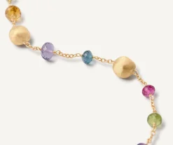 18Kt Yellow Gold Mixed Gemstone Single-Strand Bracelet|Marco Bicego Shop