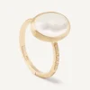 18Kt Yellow Gold Mother-Of-Pearl And Diamond Ring|Marco Bicego Cheap