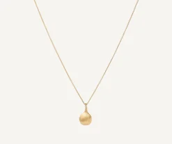 18Kt Yellow Gold Necklace With Round Diamond Pendant|Marco Bicego Sale