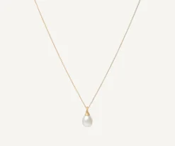 18Kt Yellow Gold Pendant With Pearl|Marco Bicego New