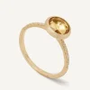 18Kt Yellow Gold Ring With Citrine Quartz And Diamonds|Marco Bicego Outlet