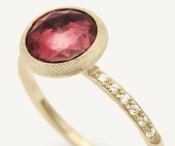 18Kt Yellow Gold Ring With Pink Tourmaline And Diamonds|Marco Bicego Flash Sale