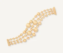 18Kt Yellow Gold Three-Strand Mixed Bead Bracelet|Marco Bicego Cheap