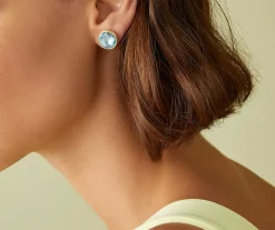 London Blue Topaz Stud Earrings, Large|Marco Bicego Store