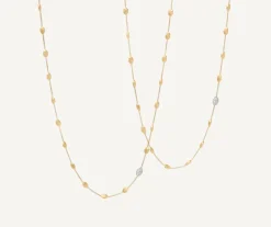 Long Necklace With Oval Elements And Diamonds|Marco Bicego Cheap