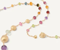 Mixed Gemstone 18Kt Yellow Gold Long Necklace|Marco Bicego Cheap