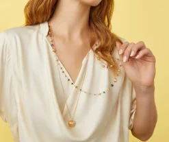 Mixed Gemstone 18Kt Yellow Gold Long Necklace|Marco Bicego Cheap