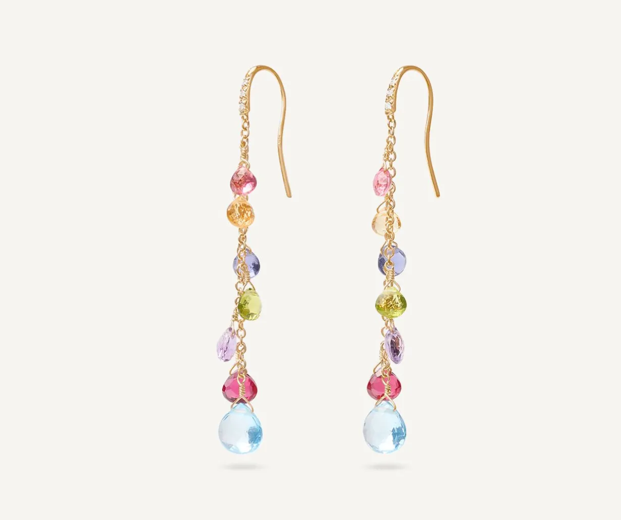Multicoloured Diamond-Studded Earrings|Marco Bicego Sale
