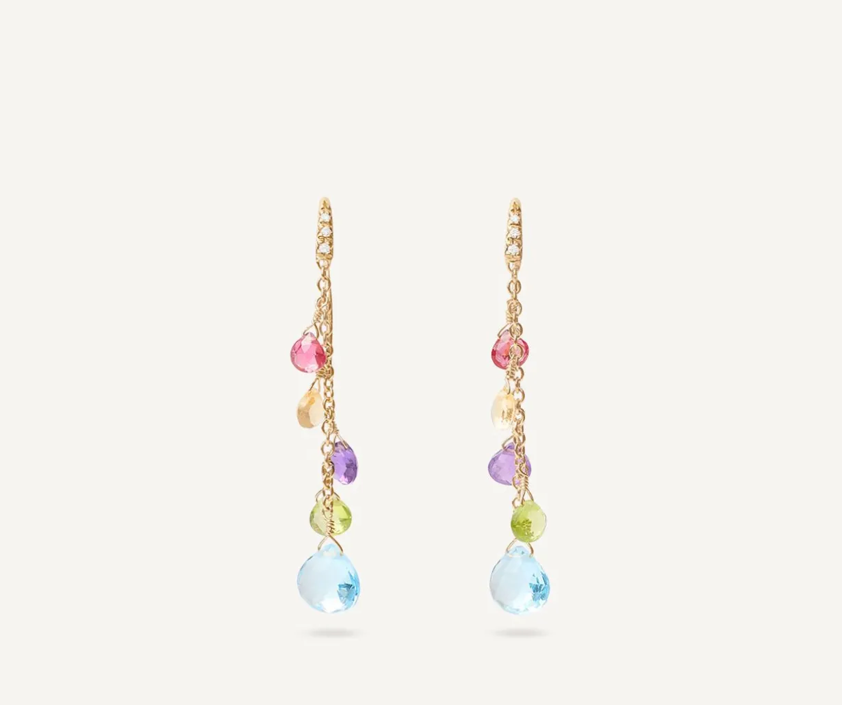 Multicoloured Diamond-Studded Earrings|Marco Bicego Cheap