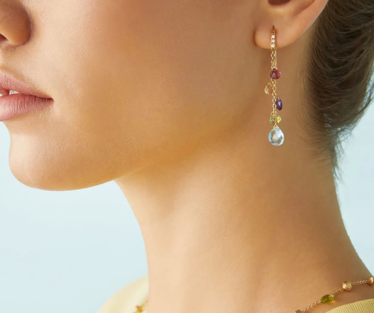 Multicoloured Diamond-Studded Earrings|Marco Bicego Cheap