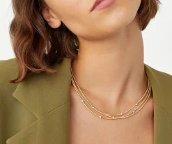 Multi-Strand Gold Necklace With Diamonds|Marco Bicego Online