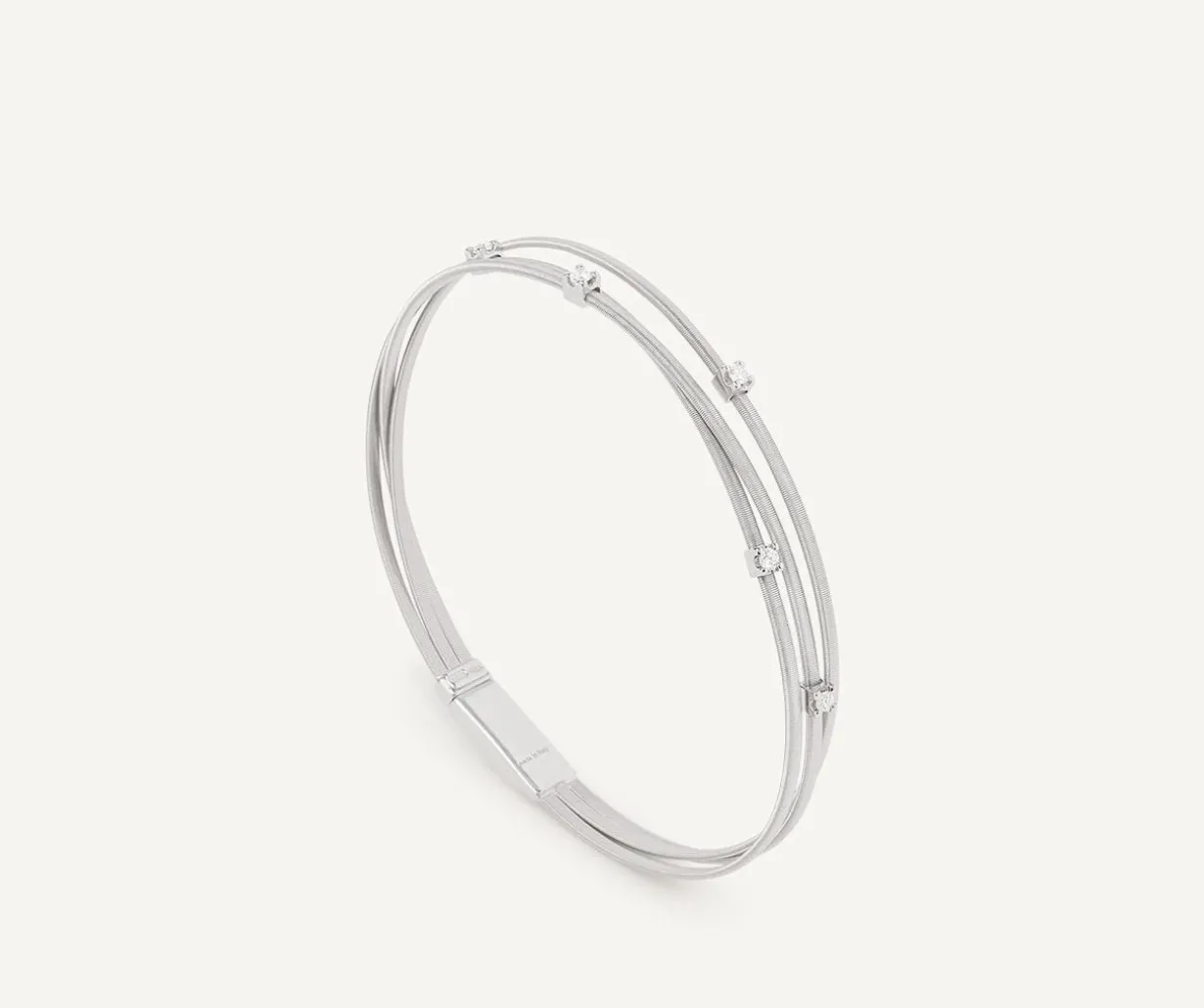 Multi-Strand White Gold Diamond Bracelet|Marco Bicego New